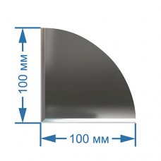Зеркальная плитка 10x10 см с част. фацетом 5 мм (четверть круга)